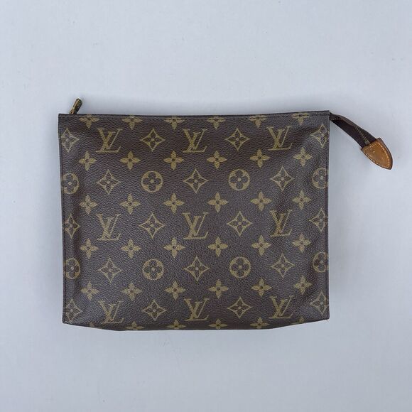 Louis Vuitton Toiletry Monogram Pouch 26 Brown Canvas - Picture 1 of 13
